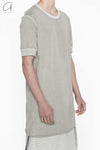BORIS BIDJAN SABERI short-sleeved T-shirt TS CLASSIC1 RIB RF F035 light gray 4